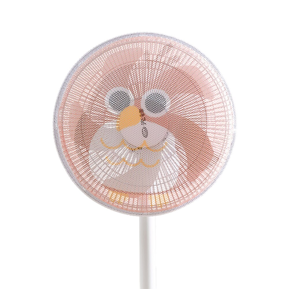 Electric Fan Cover Safe Anti-pinch Hand Child Protection Net Dust Cover All-inclusive Safety Protection Net Cover: owl