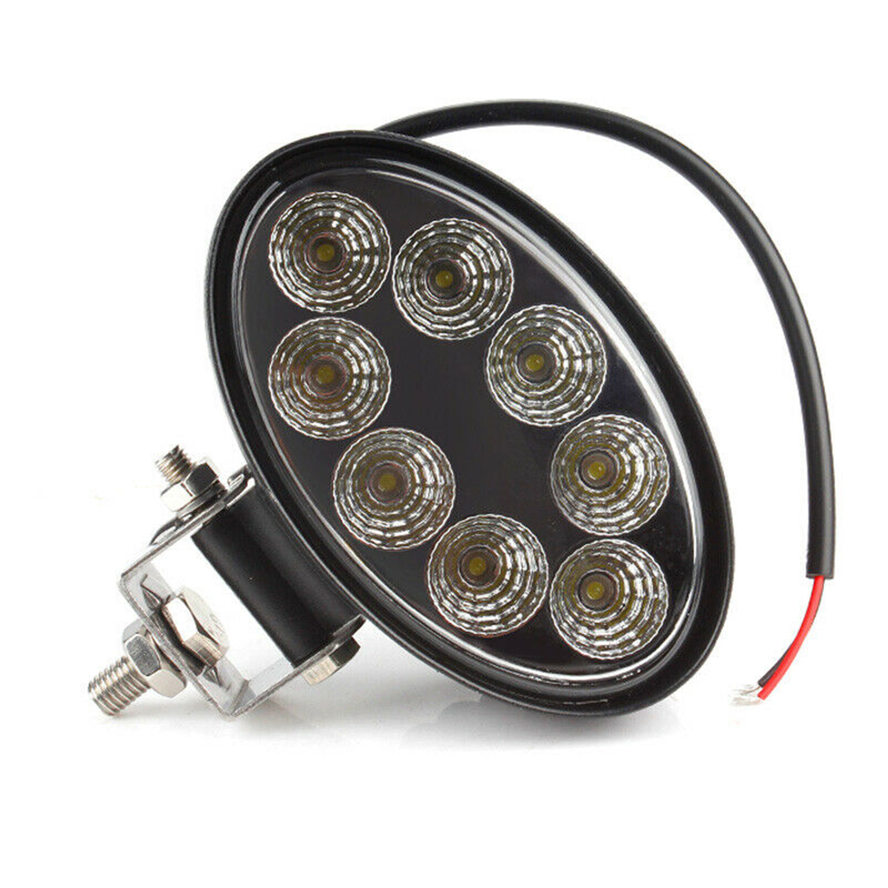 WELLIT 2 x 24 W, ovale werklamp, led, 12 V, 24 V, schijnwerpers, mistlampen, led, 6000 K, voor offroad, auto, vrachtwagen, SUV, ATV, 4 x 4, tractor, boot