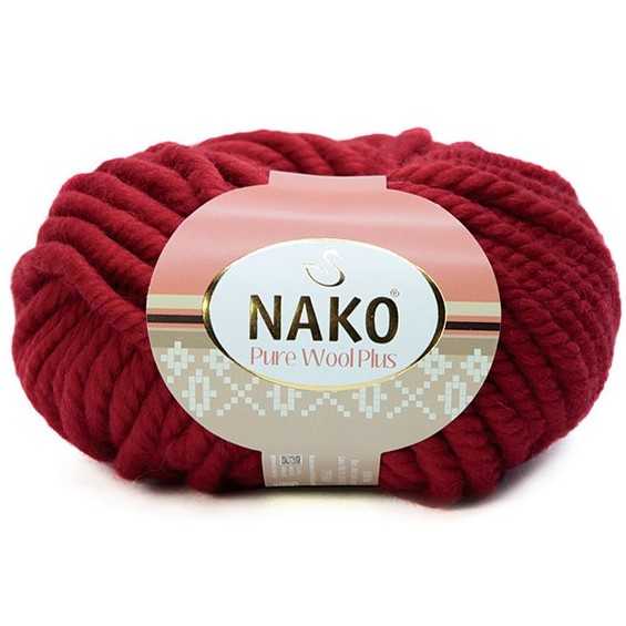 Wool Knitted Yarn - 16 Color Options - 30 Meters(100gr) - Knitting Yarn Ball - Nako Pure Wool Plus - Cardigans - Sweaters - Shawls - Beanie - Scarf - Berets - Poncho - Autumn - Winter - DIY: 1175
