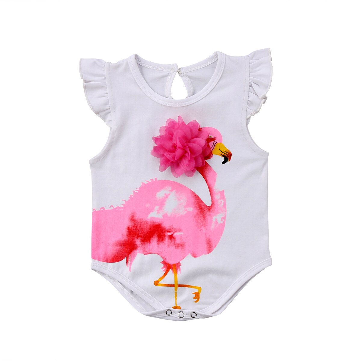 Nyfødte baby baby piger bikini flamingoer flæser romper badetøj outfit sommer baby tøj kostumer badedragter: 12-18 måneder