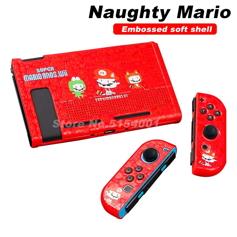 Protective Case Shell for Nintend Switch Back Cover for Nitendo Switch 5 color: Red mario