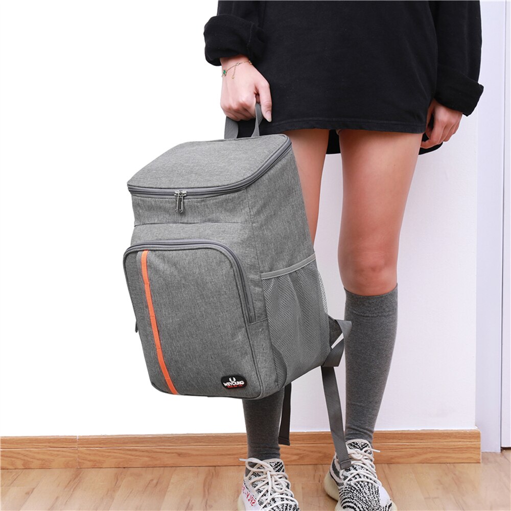 18L Große Kapazität Kühl Warm Isolierte Tasche Leck Proof Mittagessen Rucksack Thermische Picknick Tasche Picknick Lebensmittel Getränke Lagerung Tasche