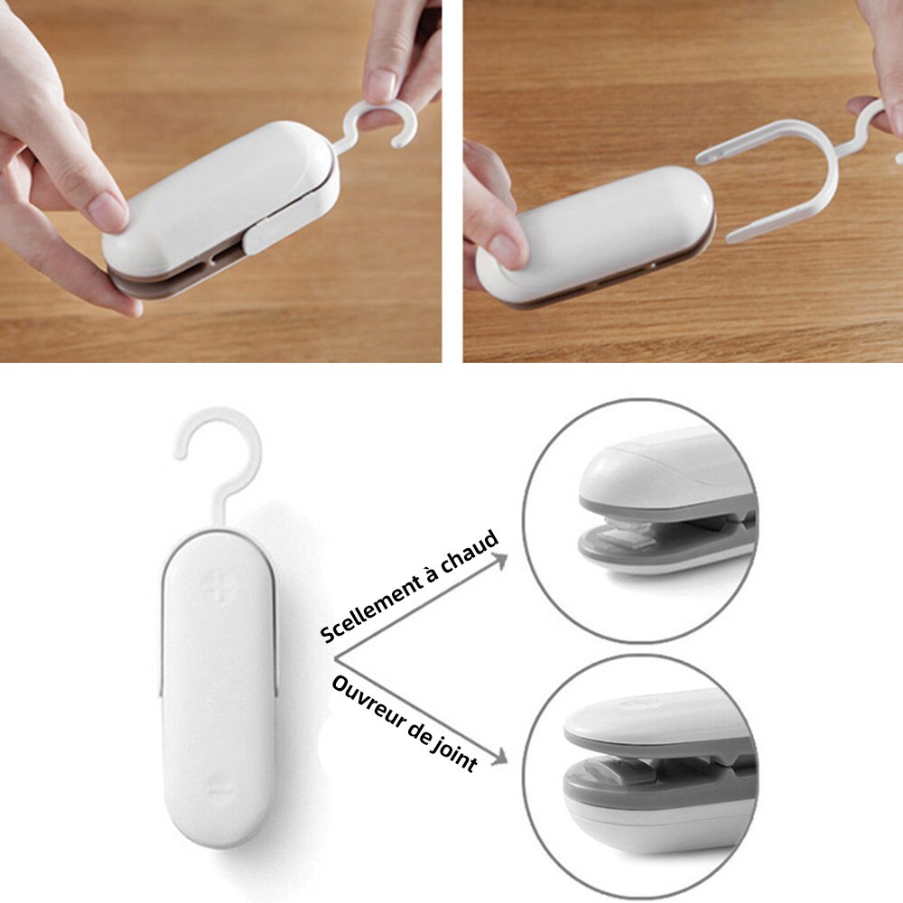 Mini Warmte Zak Sluitmachine Pakket Sealer Zakken Thermische Plastic Voedsel Zak Sluiting Draagbare Sealer Verpakking Keuken Accessoires