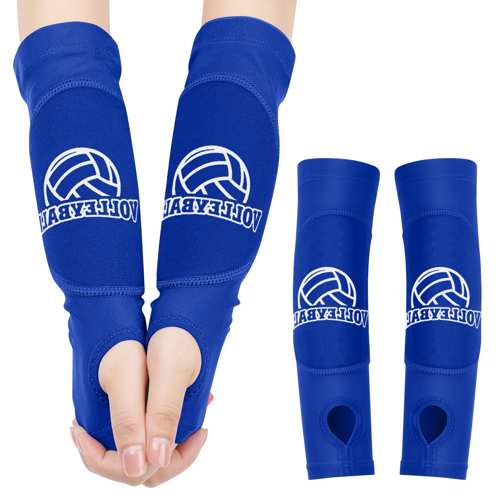 2-teilige Volleyball-Handschuhe, Volleyball-Armstulpen, Unterarm-Ärmel, Volleyball-Armpolster für Teenager, Jugendliche, Handgelenkschutz, Schutzhüllen: MULTI