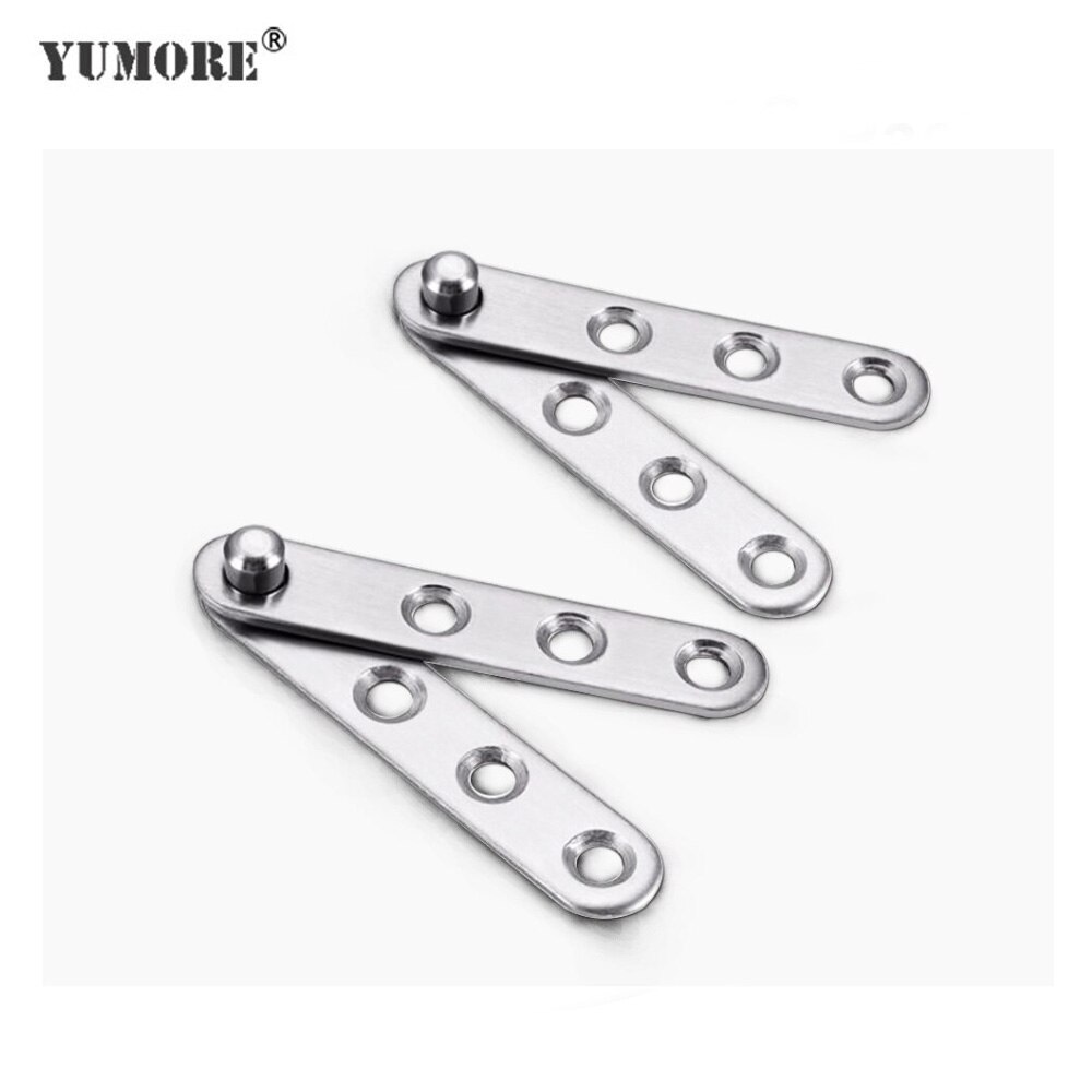 YUMORE 10PCS/LOT Stainless Steel Doors Hinge Rotating Positioning Concealed Cabinet Hinge Window Furniture Shaft Rotation Hinge