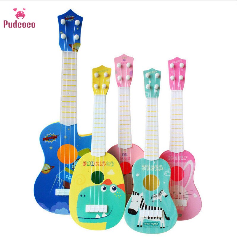 Pudcoco Strumento Musicale Animale Musicale Chitarra ukulele Strumento Del Capretto Dei Bambini di Gioco Educativo Giocattoli di Scuola Gioco del Gioco Principiante