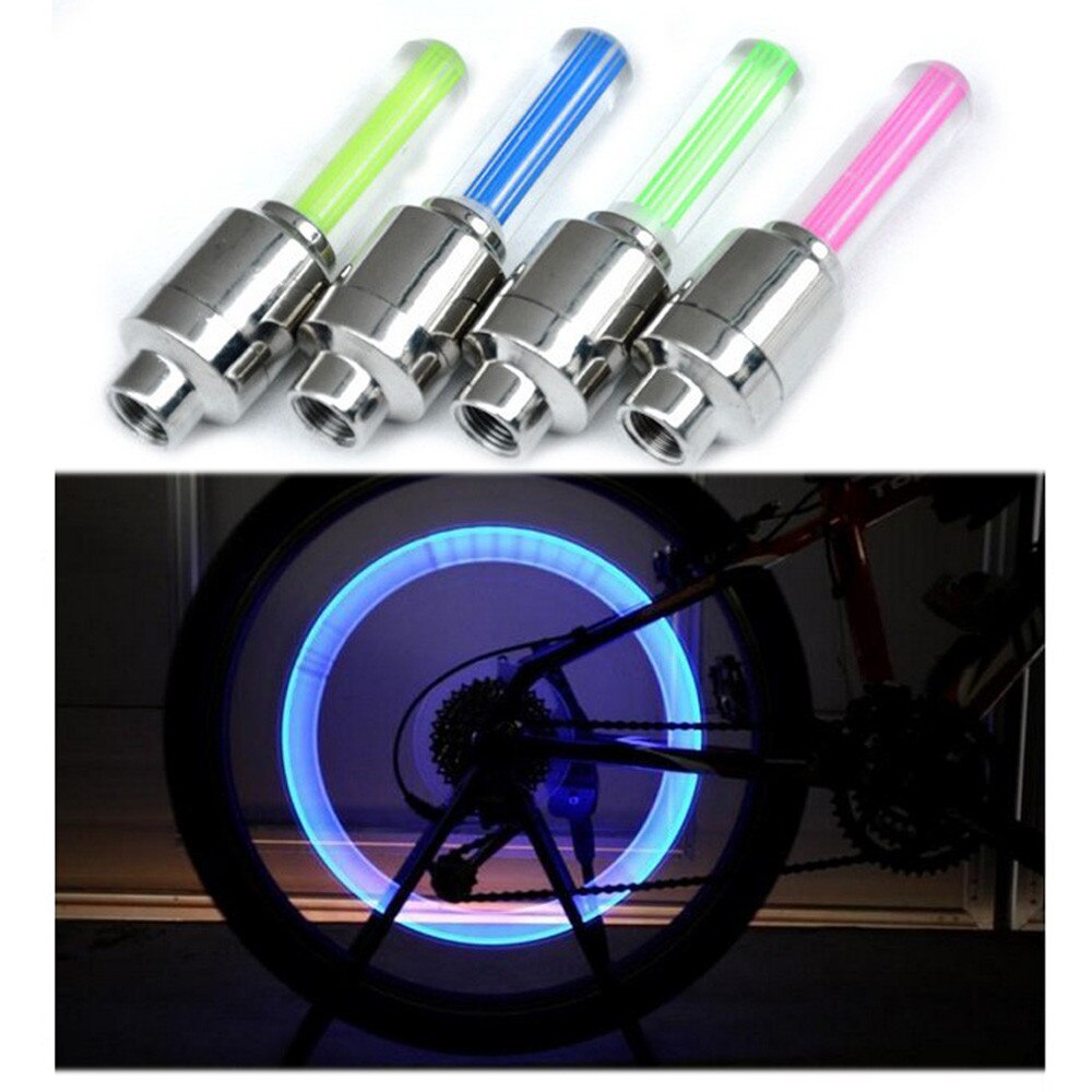 2 stk cykel lys hjulkapsel dæk luftafdækning fælge neon farve dæk langvarig sikkerheds led lampe flash til motorcykel bil cykel