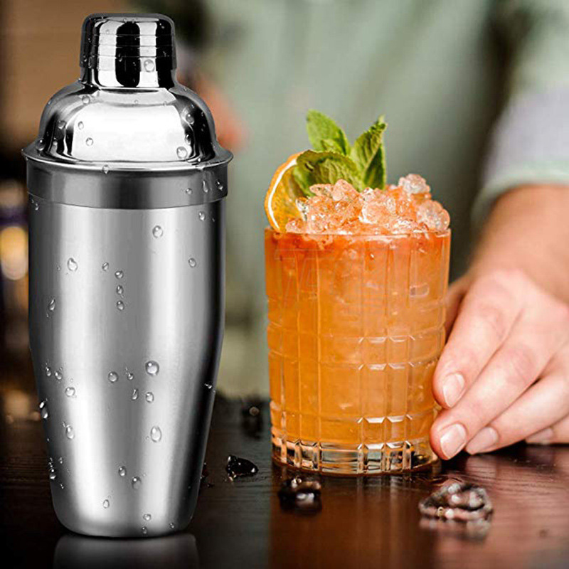 Rostfritt stål cocktail shaker mixer vin martini boston shaker för bartender drink party bar verktyg milk shaker kopp set