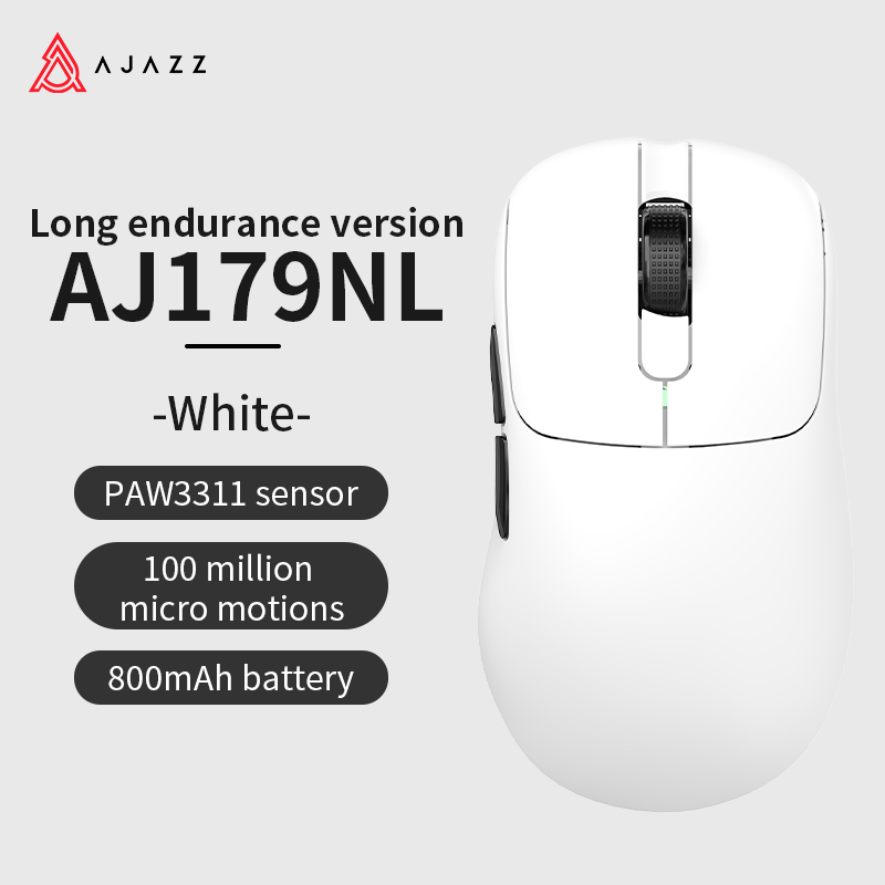 AJAZZ AJ179 PRO PAW3395 Lightweight Wired Wireless Mouse with Magnetic Charging Base Ergonomic Macro Gaming Mouse for PC Laptop: ORANGE RED