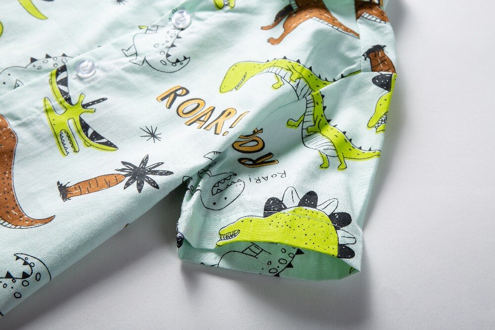 Jongens T-shirt Dinosaurus groen | Dino shirt kind