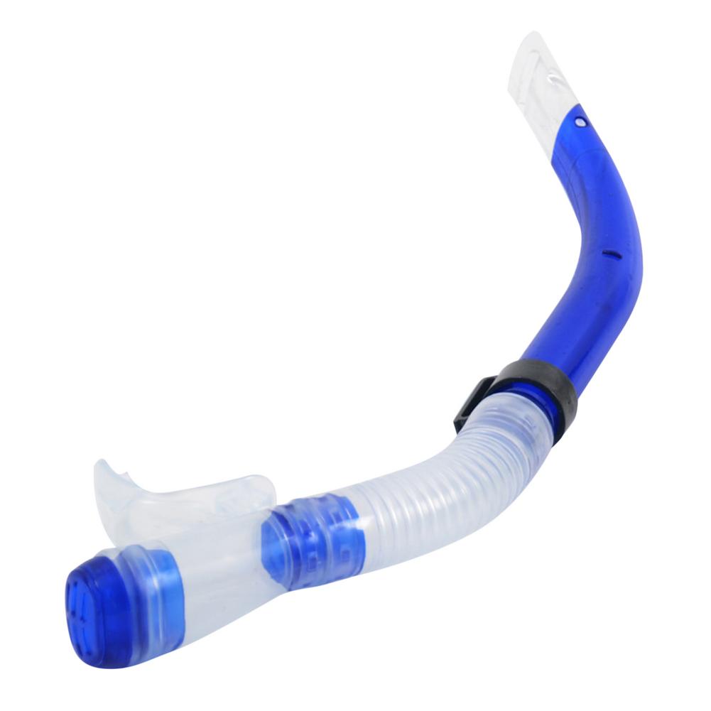 PVC Snorkel Dry Breathing Tube Underwater Water Sports Swimming Diving Snorkeling Adults Swim Pool Air Tube: Blue