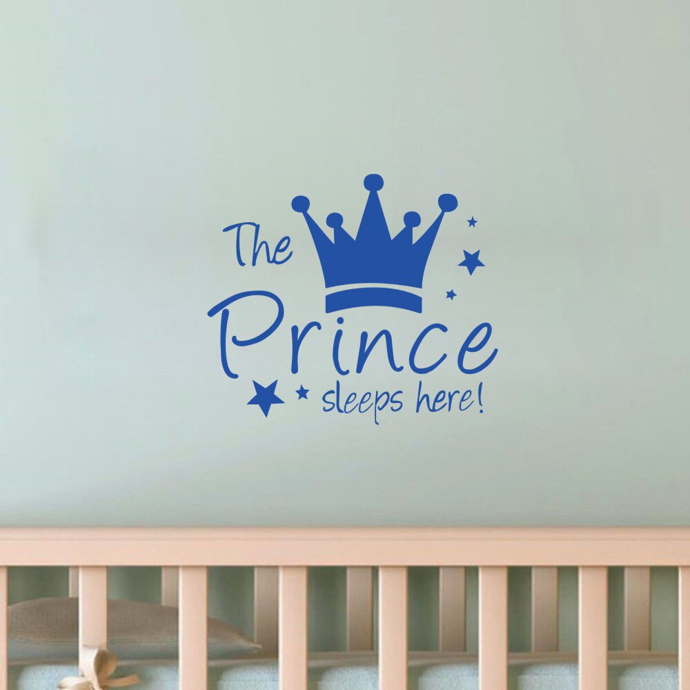 Prinsessa tai prinssi seinätarra tyttöjen poikien huoneen seinätarrat tee itse makuuhuoneen sisustus lastenhuone lastenhuone sisustus vauvan huone