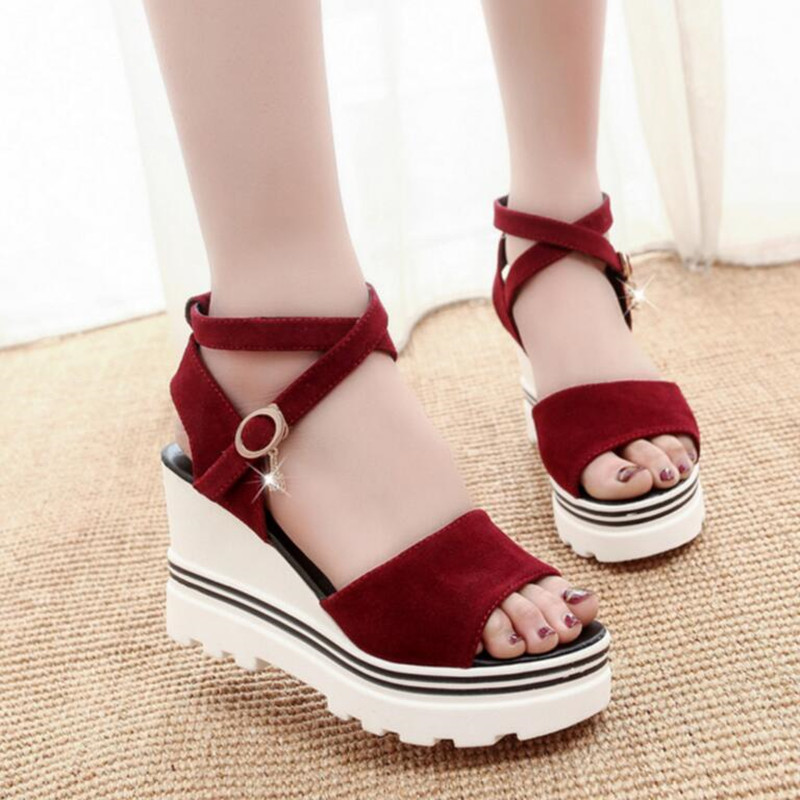 Sandaler sommar dam sandaler dam sandaler kilar mun romerska sandaler mocka skor höga klackar damskor