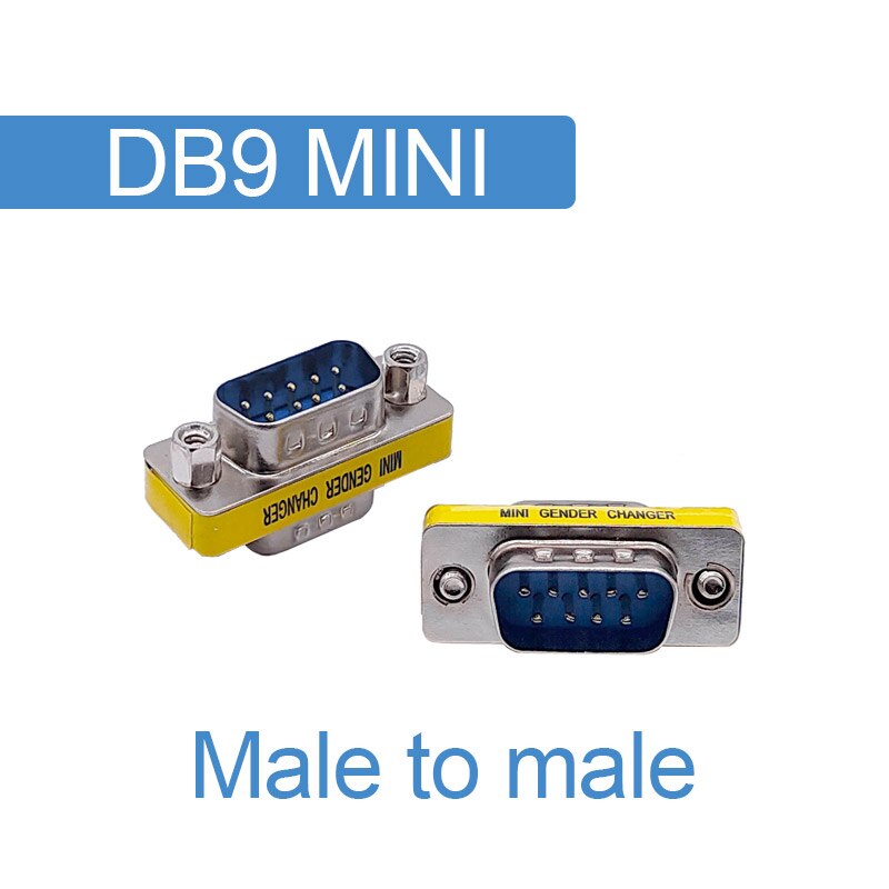 DB9/DB15 MINI Gender Changer adapter RS232 Com D-Sub to Male Female VGA plug connector 9 15pin: DB9 Male Male