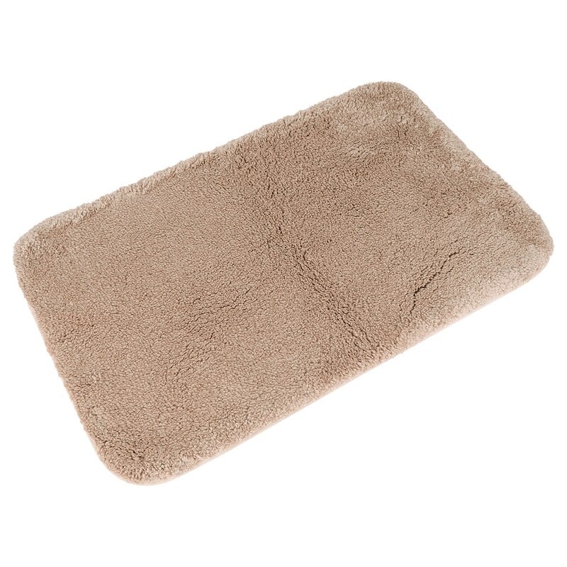 Antislip badmat, hoog waterabsorberend badmat, microvezel zacht pluche shaggy tapijt, antislip badmat voor thuis: Beige