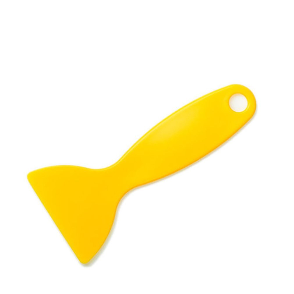 Auto Film Gereedschap Geel Schraper Plastic Auto Licht Film Driehoek Schraper Glas Venster Mobiele Telefoon Film Kleine Schraper