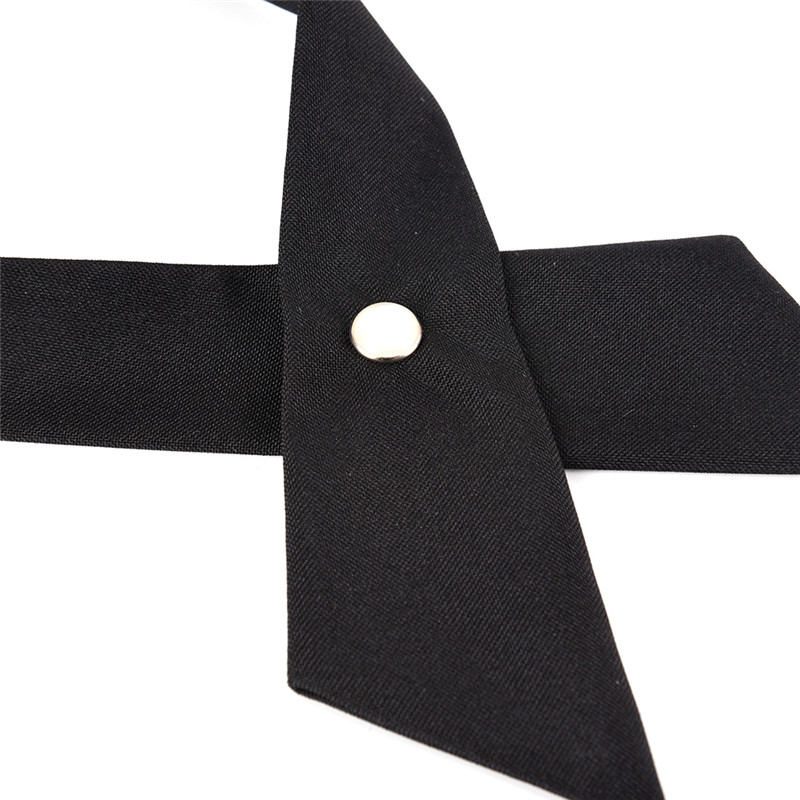 Women Cross Bow Ties Women's Bow Tie Female Girl Student Hotel Clerk Waitress Neck Wear Silk Ties 1 Pcs