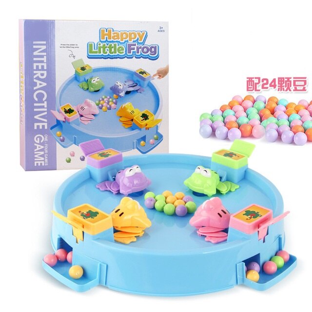 Intresting Toys Hungry Frog Eating Beans Games Family Party Parent Play Interactive Game For Children Stress Relief Toy: D for four people