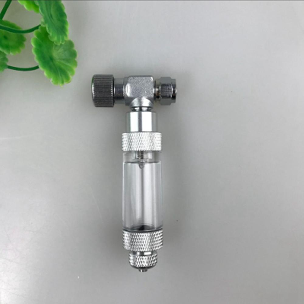 CO2 Bubble Counter Single/Double Head Aquarium Aluminum Alloy Non-return CO2 Regulator Carbon Dioxide Measurement Device