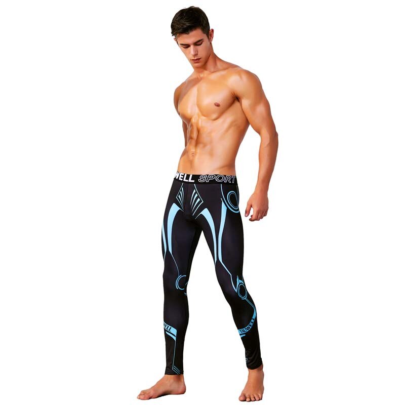 Mannen Broek Running Basketbal Joggingbroek Panty Gym Fitness Workout Sport Leggings Mannelijke Jogging Broek: Blauw / XL