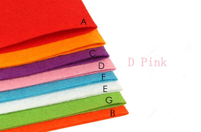 Vilt Stof Vel - 50x40cm - Polyester - Patchwork - voor DIY Knutselen: Roze