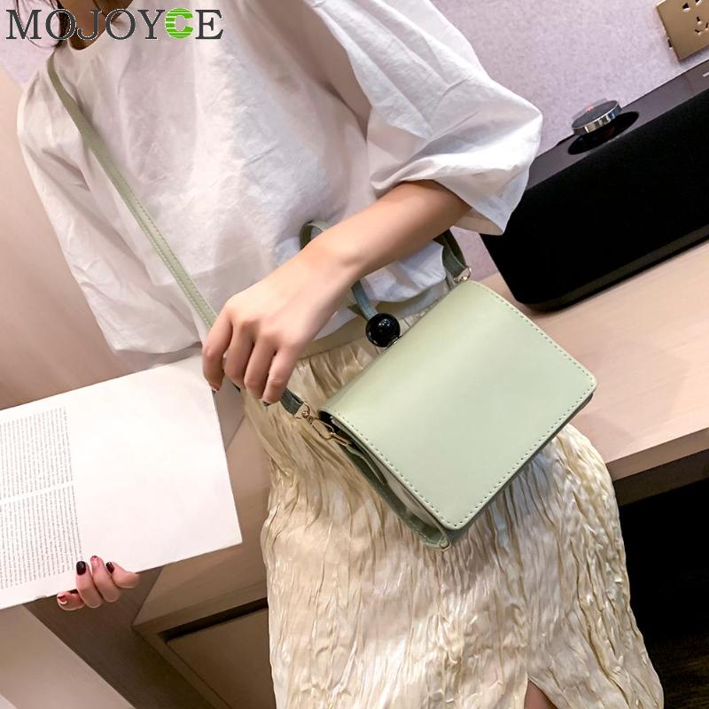 Kvinnor pu läder axel handväska ren färg casual crossbody messenger väskor väska bolsa feminina