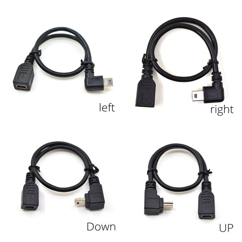 90 grad 4 winkel Mini USB Buchse auf Mini B 5 Stift Stecker kabel Adapter 0,25 m