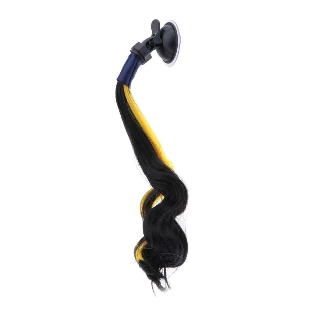 Motorcycle Hand-made Helmet Hair Wig Braids Ponytail DIY Helmet Mohawk Hair Motorcycle Helmet Wig Curly Hair For Motorbike Hemet