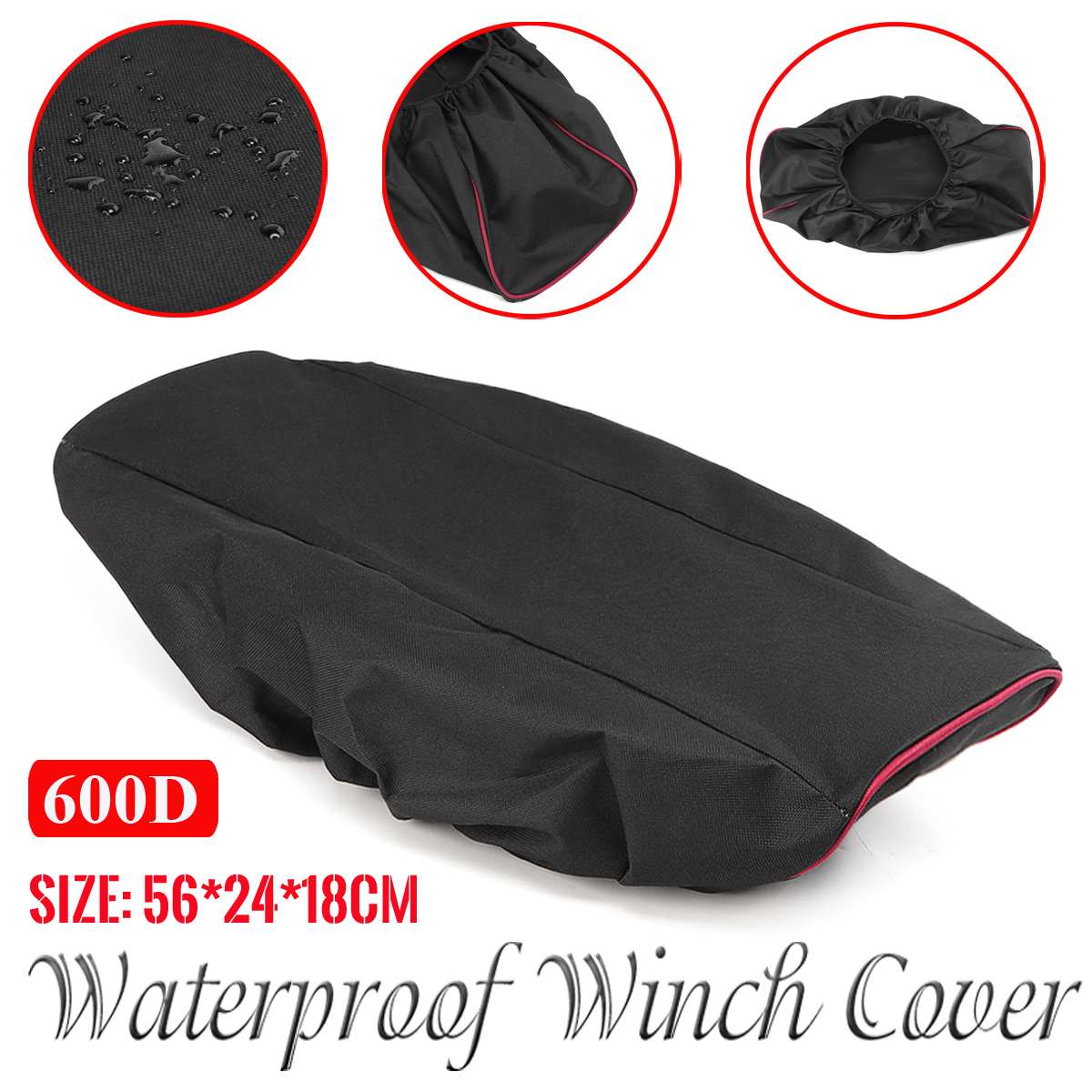 Zwarte Waterdichte Zachte Lier Cover Meeldauw-slip UV Auto Covers 600D Oxford Doek Driver Herstel 56x24x18 cm