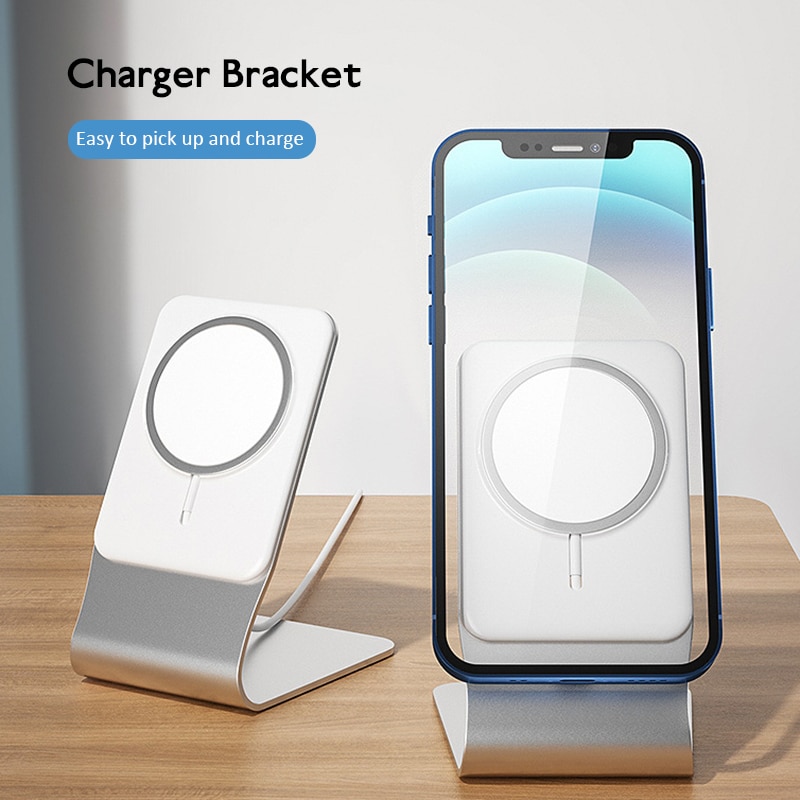 Aluminium magnetisk bordtelefon oplader holder til magsafe iphone 13 12 11 pro mag sikker trådløs opladning desktop dock-beslag