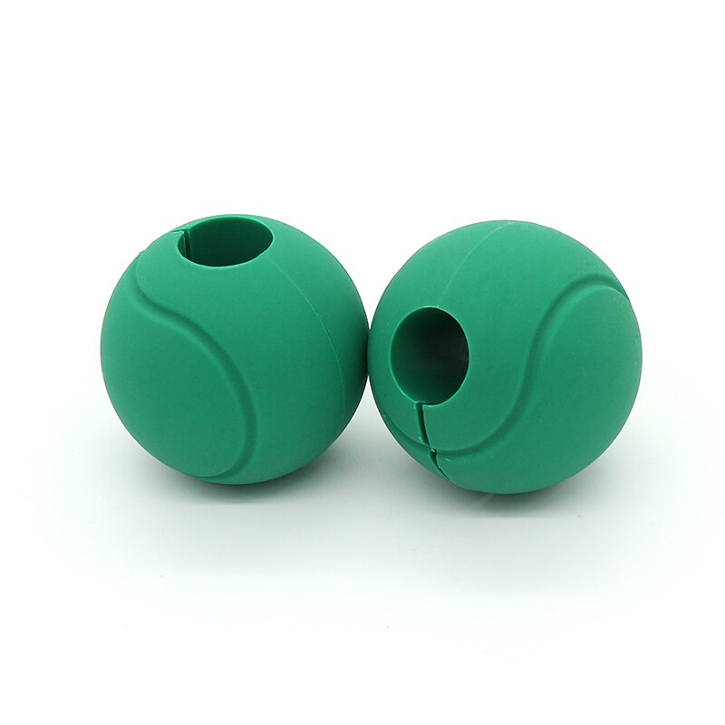 Silicone Gym Dumbbells Barbell Bar Thicken Weightlifting Non-Slip Hand Grip Ring Grippers Strength Training: 1 pair ball green