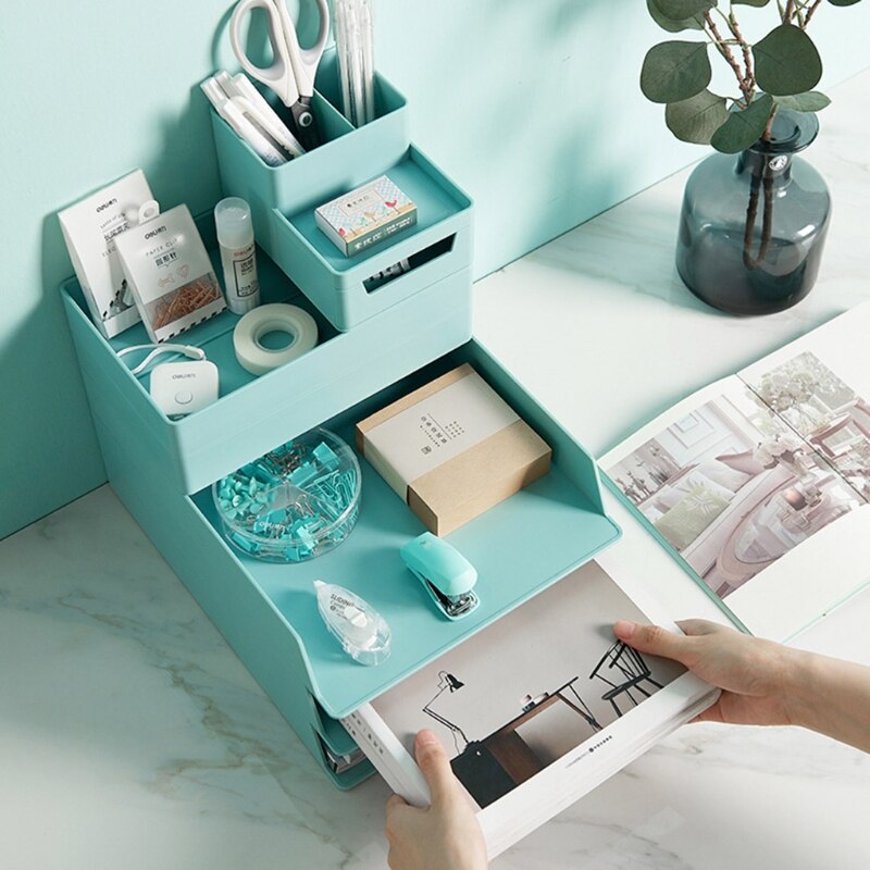 A4 Paper Organizer Document Plastic Case Table Desk Storage Superposition Holder