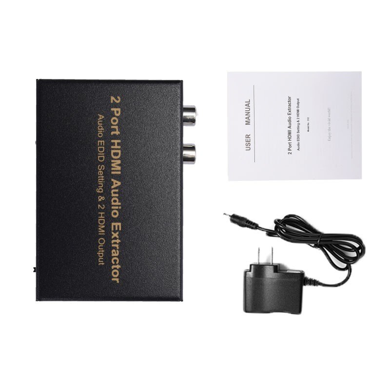 Tzt NK-912 2 Poort Hdmi-Compatibel Audio Extractor Splitter Audio Edid Instelling &amp; 2 Hdmi-uitgang Voor Dvd PS3 hd Speler