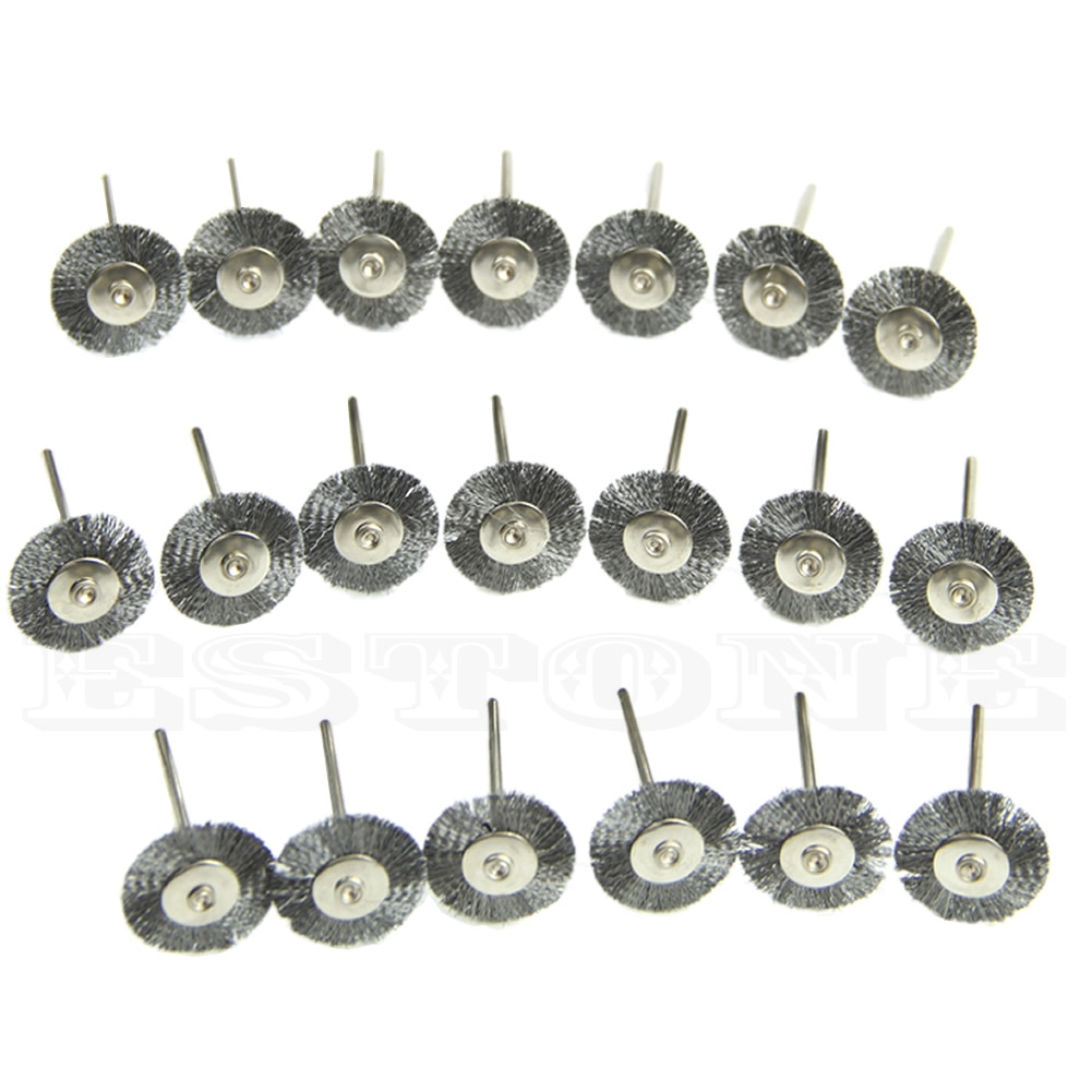 20PCS Stainless Steel Wire Wheel Brush Cleaner Grinding Polishing Rotary Tool