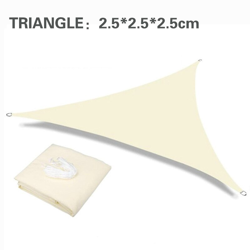 Outdoor camping Awning Summer Portable Shade SailRainproof Anti-UV Ultra-light foldable Sun Shelter Tent garden Hammock Shelter: beige 2.5x2.5x2.5m