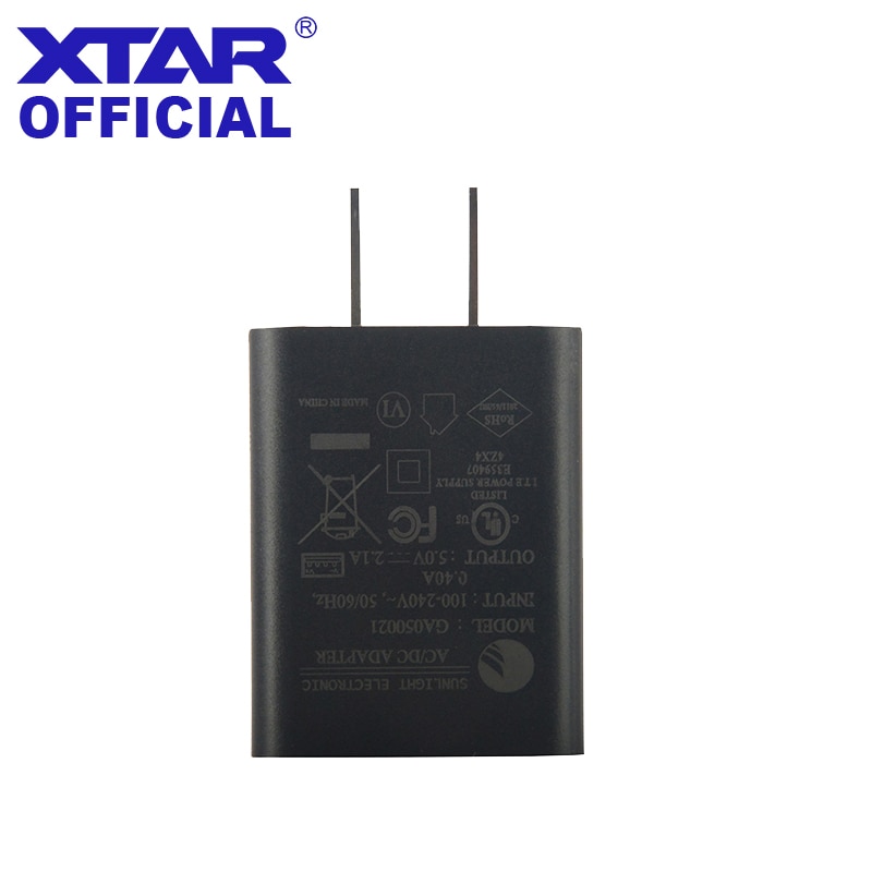 XTAR Adapter USB Charger Fast Travel Charger Wall Adapter for XTAR CHARGERS VC2/VC2S/VC4/ 18650 Battery Charger XTAR