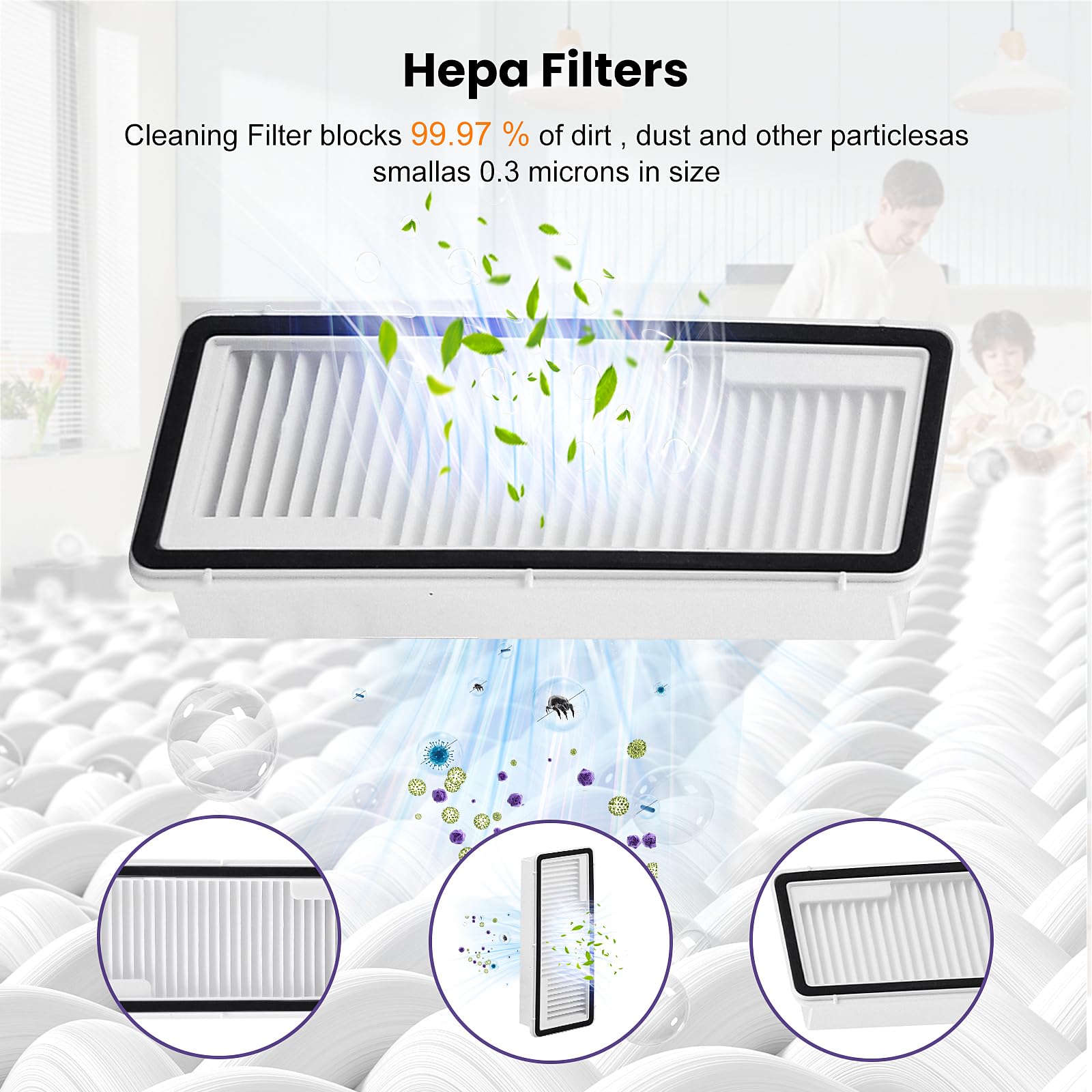 Reserveonderdelen voor (Narwal Freo Z10 Ultra / YJCC025) robotstofzuiger: hoofdborstel, HEPA-filter, dweil, stofzak, accessoires