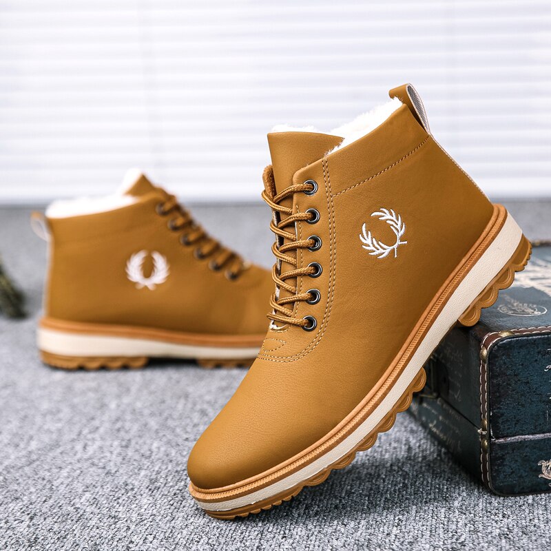 Heren vintage laarzen casual heren laarzen heren herfst werkschoenen lange sport heren zwart heren leer voor