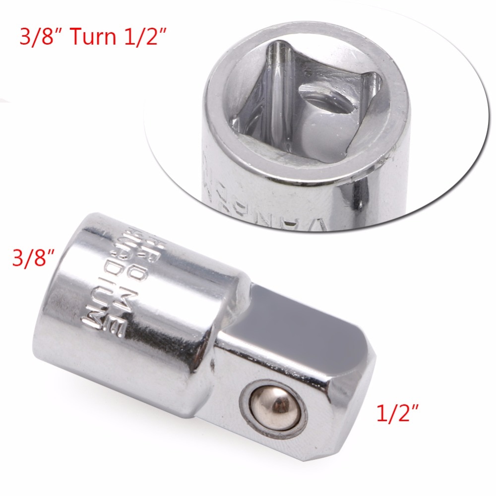 3/8 "Omzetten Naar 1/2" Ball Lock Ratel Socket Adapter Reducer Converter Tool