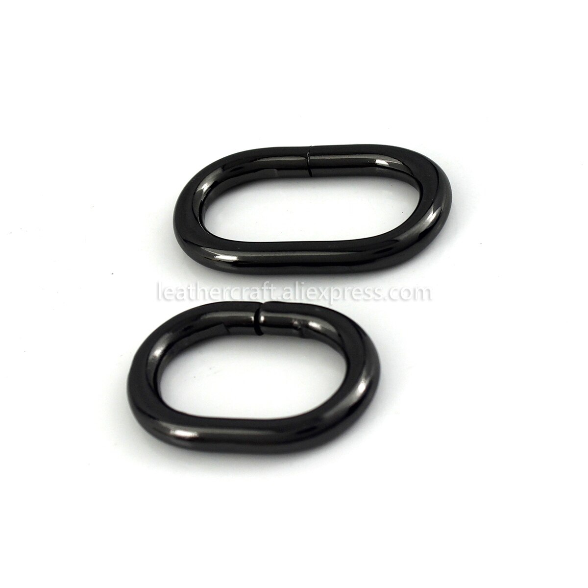 Boucle circulaire en métal 1 pièce | Boucle ovale pour sangles, sac en cuir, artisanat, ceinture boucle, accessoires de vêtement à créer, soi-même 20/25/31/38/50mm: ID 31mm / Gun Black