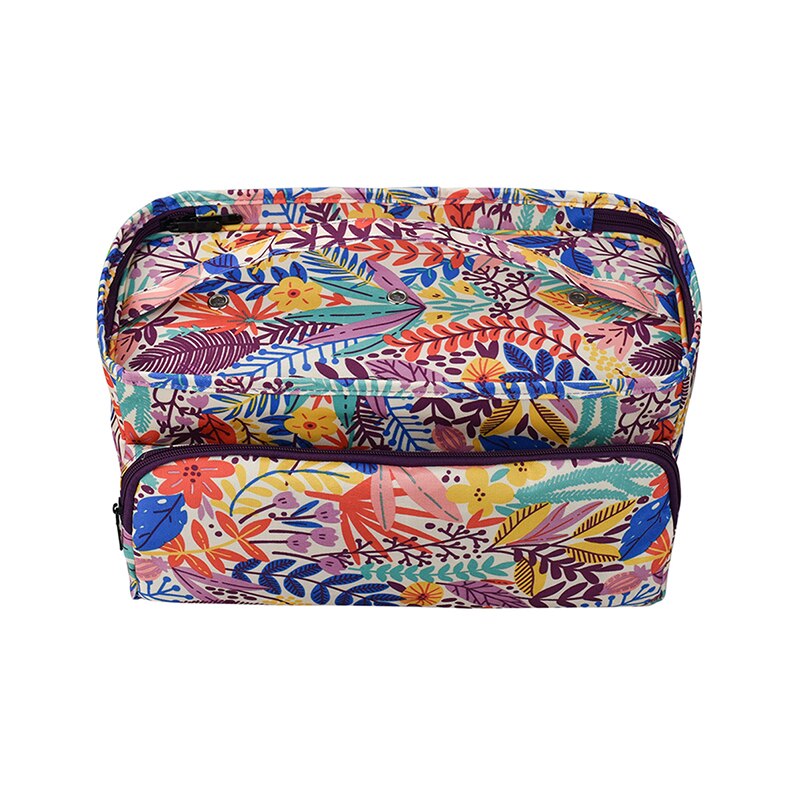 Diy Wol Haaknaald Tool Accessoires Opbergtas Breien Naalden Naaigaren Garen Oxford Doek Printen Organizer Houder: Leaves