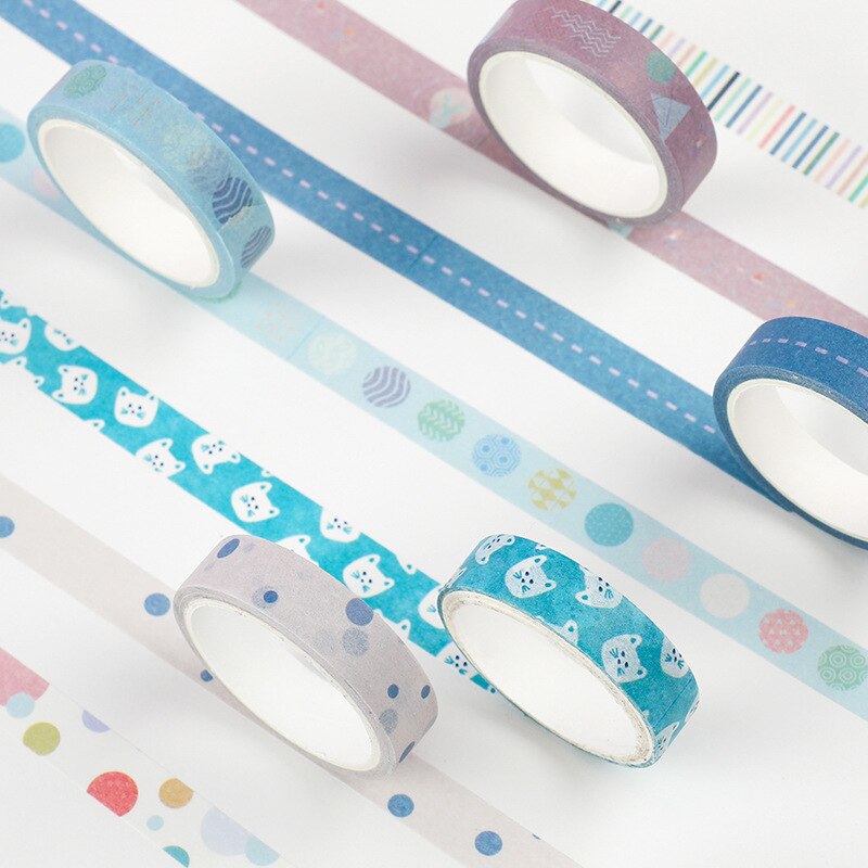 4pcs/set Japanese Decoration Kawaii Masking Fresh Paper Diy Washi Tape Stickers Scrapbooking Cute Stationary School Supplies