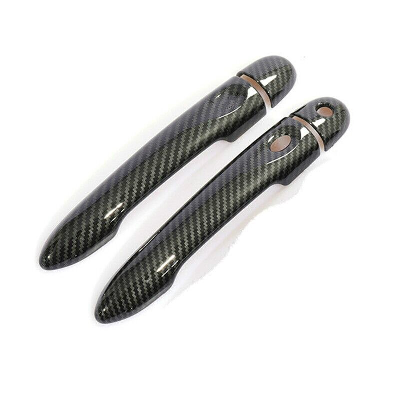 For Renault Clio IV Clio 4 Lutecia Carbon Fiber Car Door Handle Cover Accessories: 2Dr 1 key 1 button