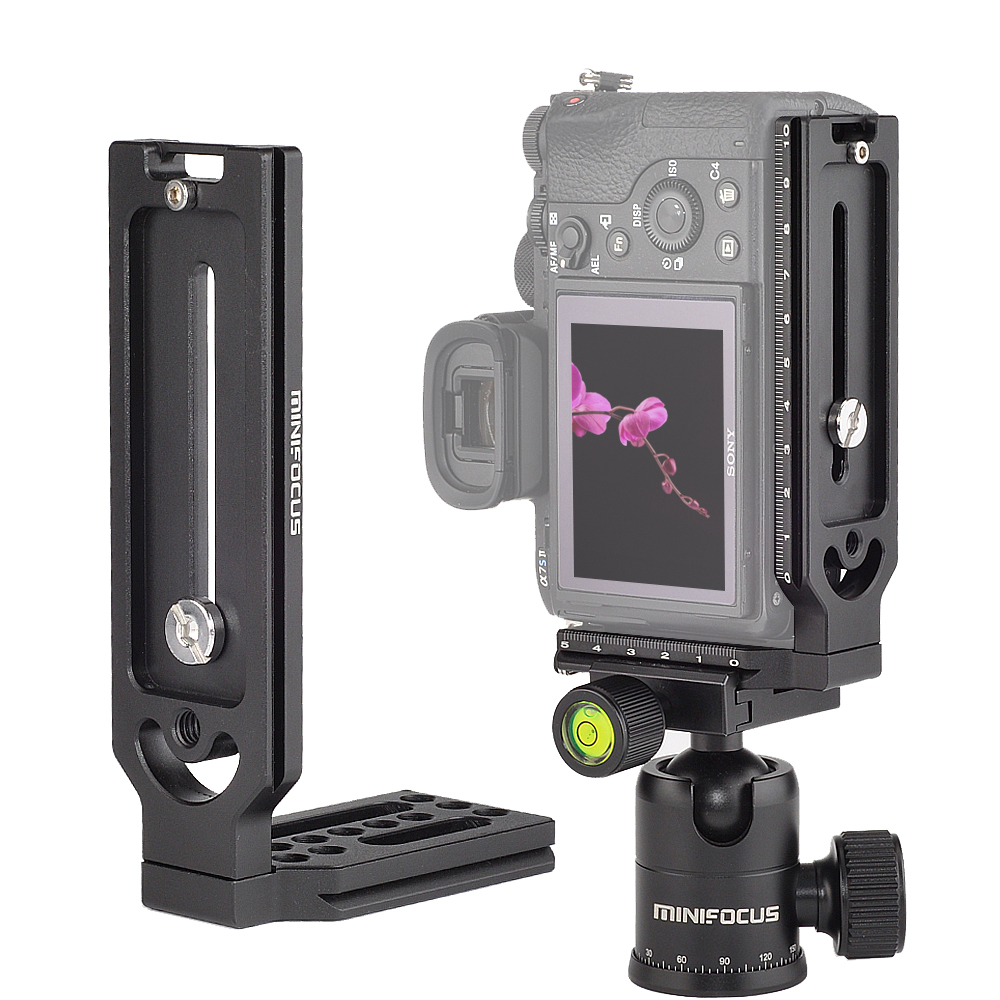 Universal Quick Release L Plate Bracket Verticale Video Schieten met 1/4 Inch Schroef voor Canon Nikon Sony DSLR Camera Arca zwitserse
