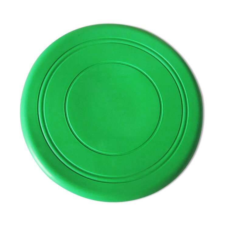 Divertido platillo volador de silicona perro gato juguete perro discos voladores resistente masticar cachorro entrenamiento interactivo para mascotas: Verde