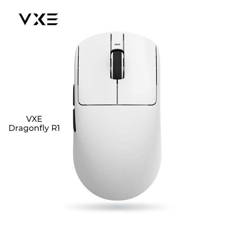 VGN Vxe Dragonfly R1 Pro Max Wireless Mouse Paw3395 Gaming Esports Mouse Sensor Porous Lightweight Ergonomic Peripheral Game PC: Silver