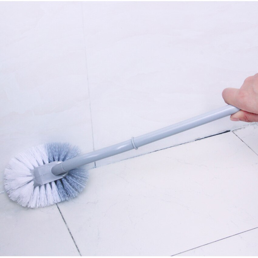 Toilet Bowl Brush with Hard &amp; Soft Bristles, Curved Angled Cleaner Brush Scrubber for Deep Cleaning Under The Rim Bathroom Brush