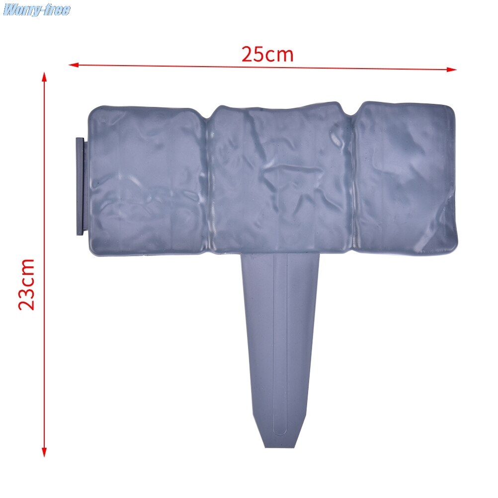 20 X Lakeland Cobbled Stone Effect Garden Edging Plastic Hammer Lawn Palisade