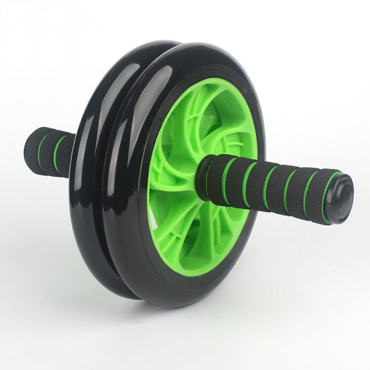 Appareils de musculation fitness Buik wiel Fitness taille en buik oefening dubbele wielen: green