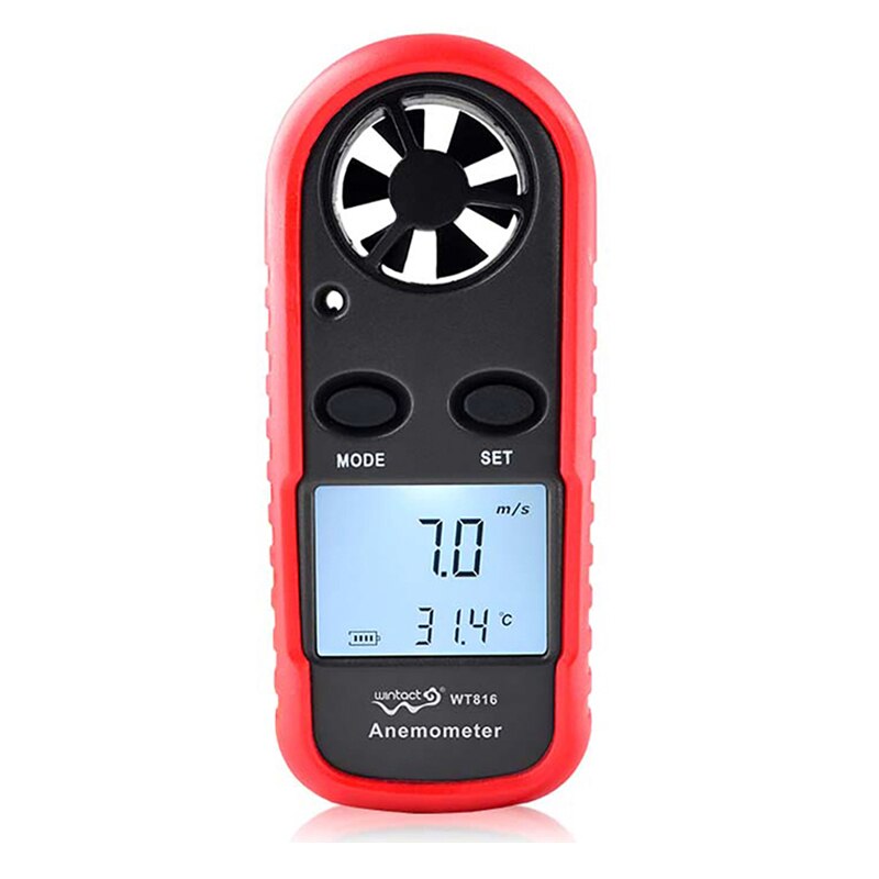 Mini Digital handheld Wind speed meter scale Anemometer Thermometer WT816 WINTACT: Default Title